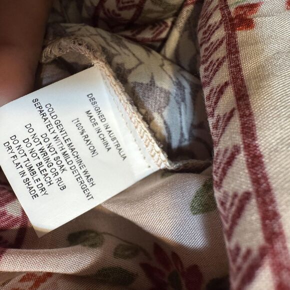 ATL The Label Dress Gypsiana ruffle ladies M Pink Boho Patchwork Maxi Rayon - Picture 15 of 15